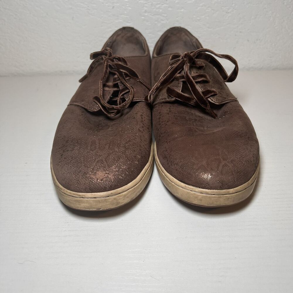 Vionic Tech Size 9 Palermo Bronze Snake Print Lace Up Sneaker Women’s Skater